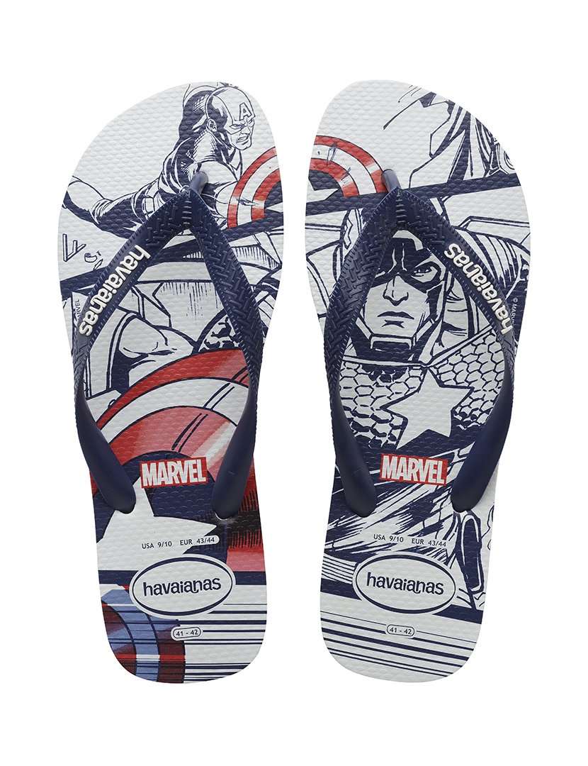 Havaianas Top Marvel Unisexo Azul Navy e Branco