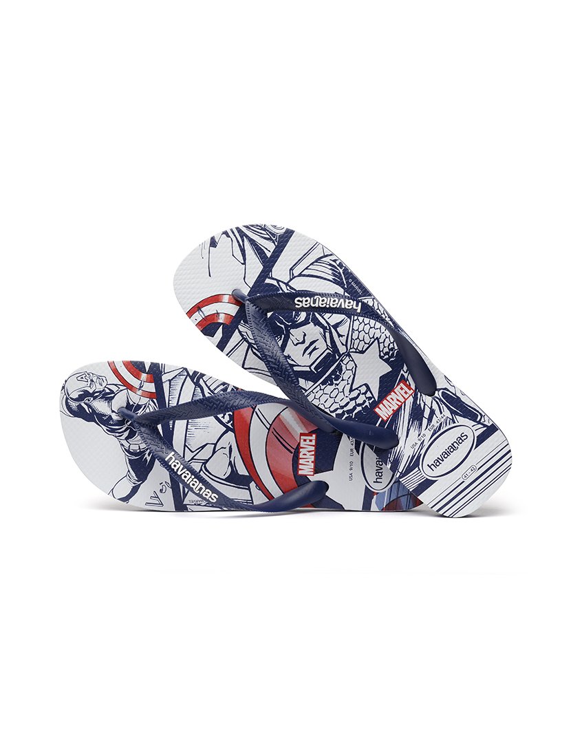 Havaianas Top Marvel Unisexo Azul Navy e Branco