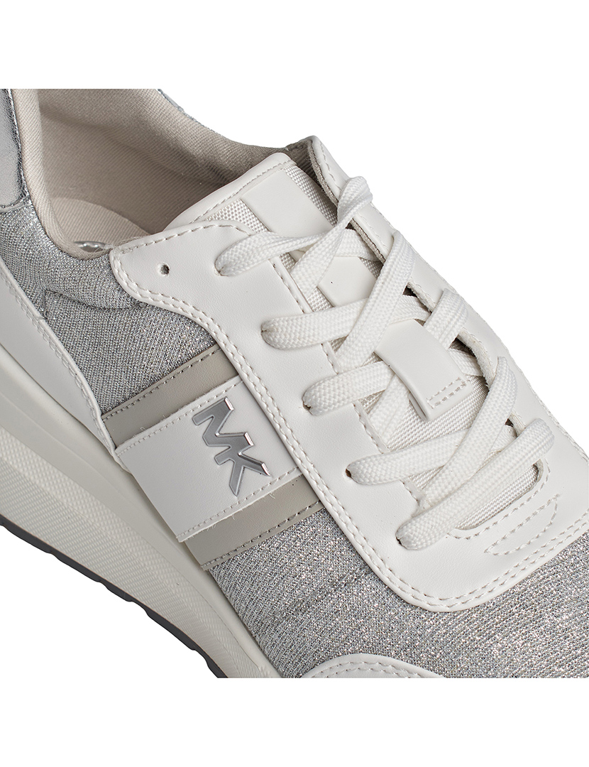 Ténis Senhora Branco e Prateado