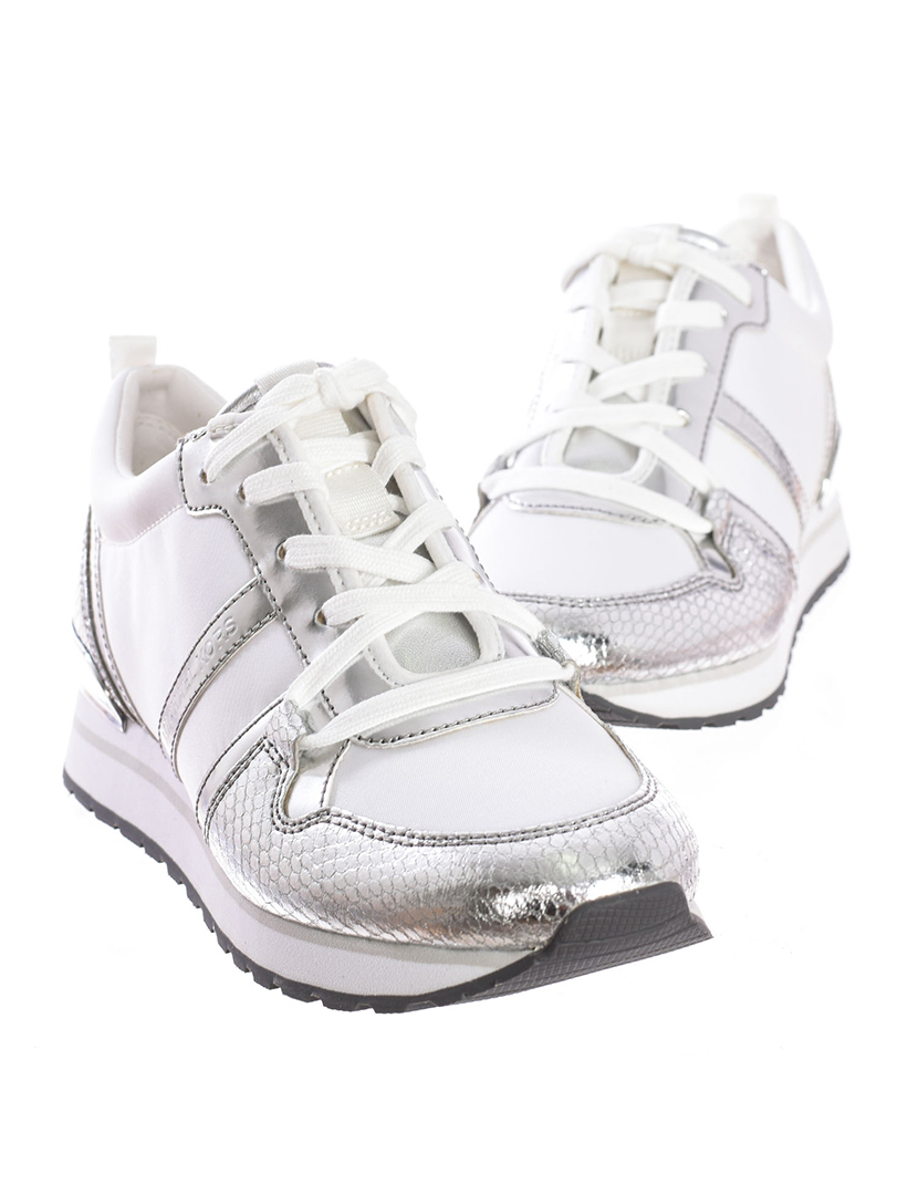 Ténis Senhora Dash Branco e Prateado