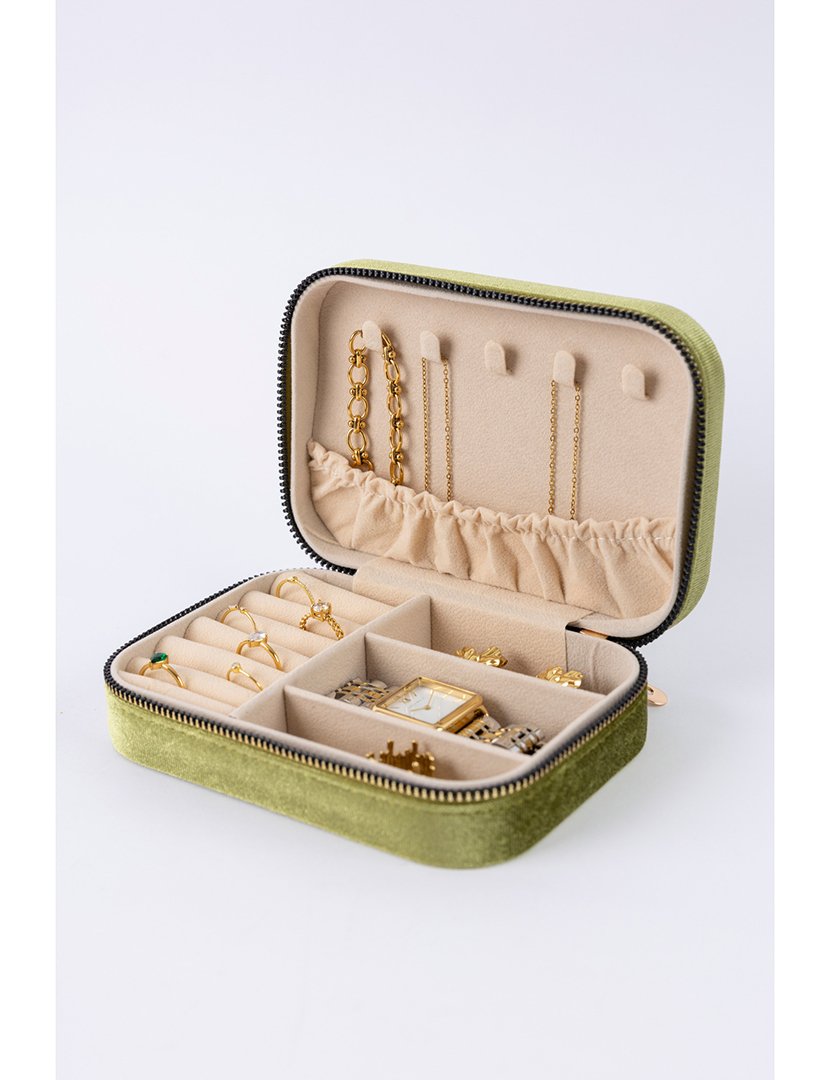 Caixa para Jóias Veludo Verde