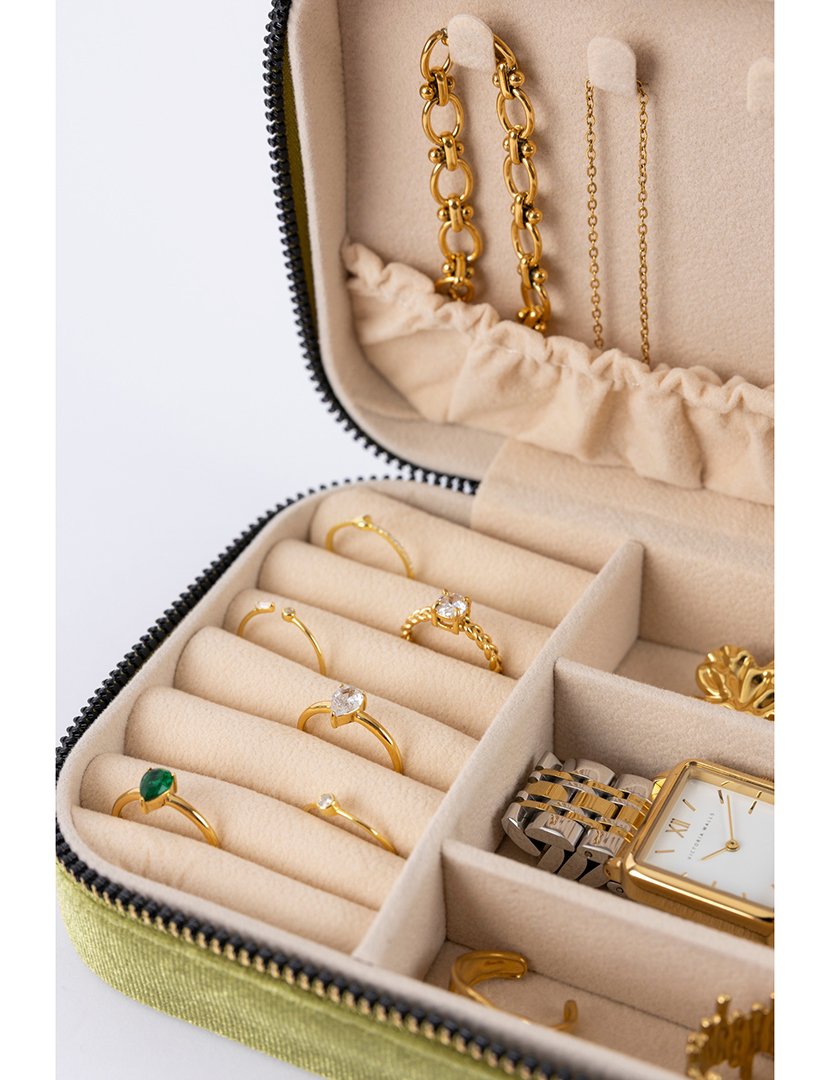 Caixa para Jóias Veludo Verde