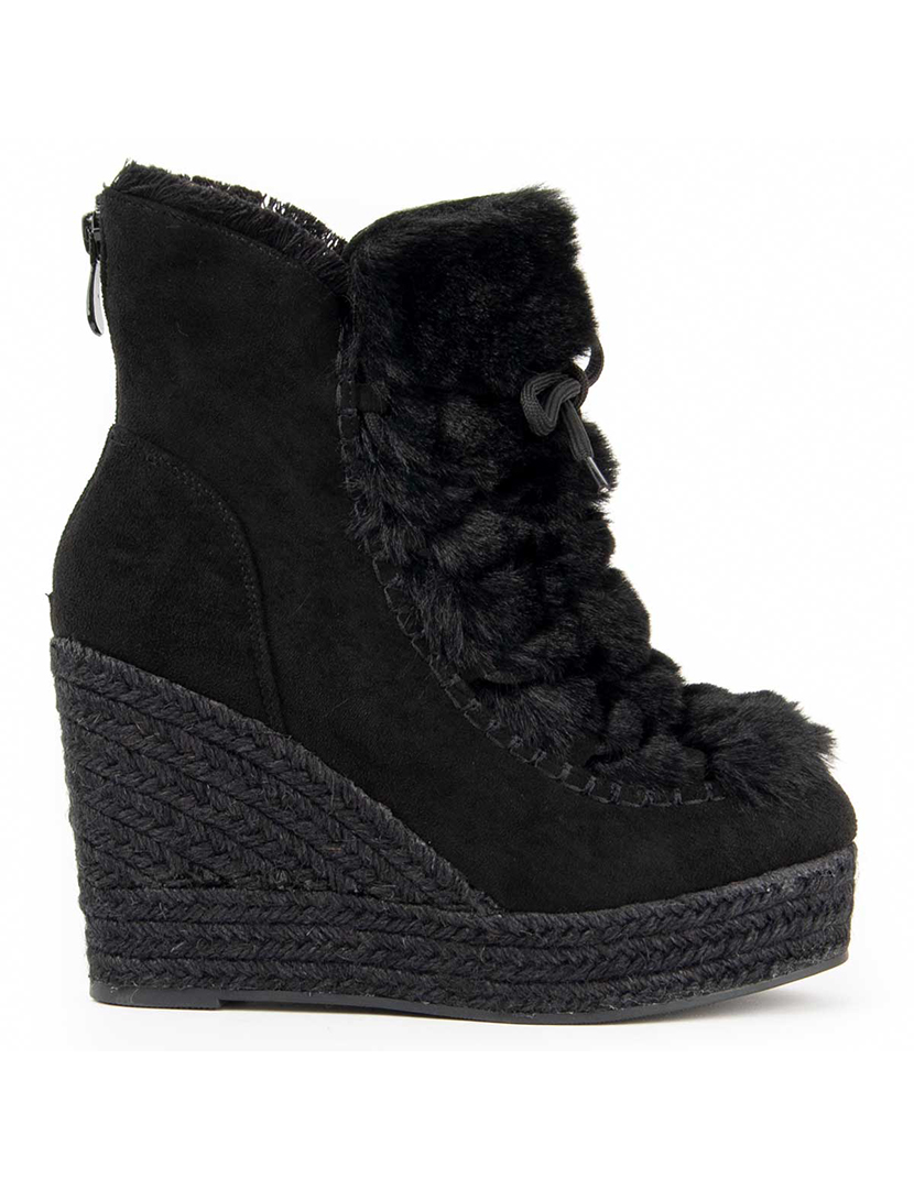 Botas com Cunha Senhora Preto