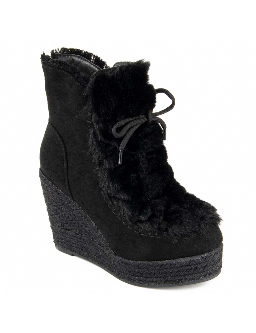 Botas com Cunha Senhora Preto