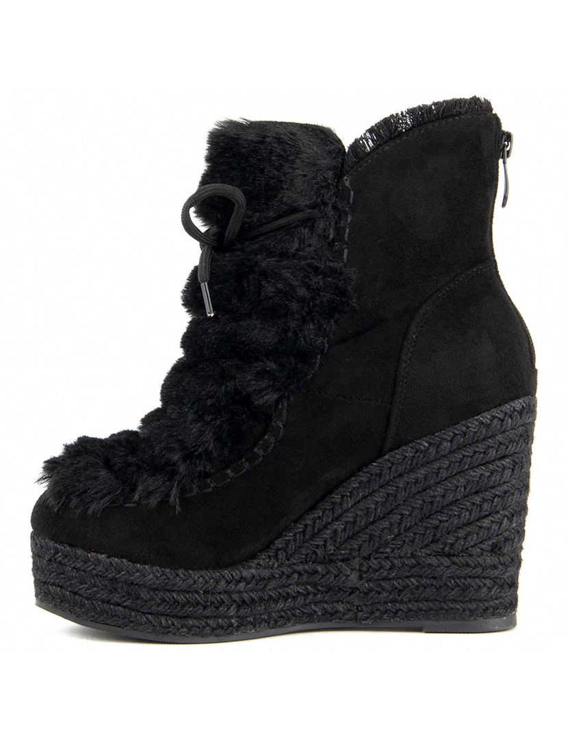 Botas com Cunha Senhora Preto