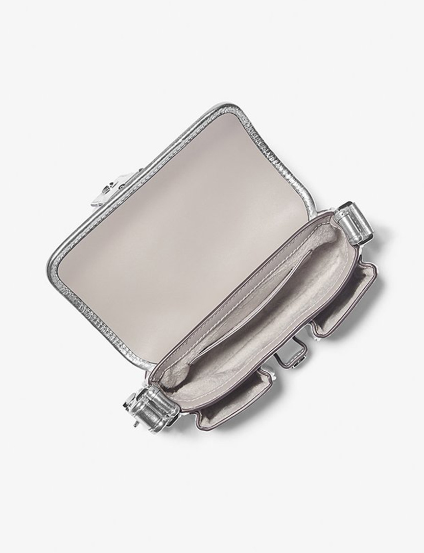 Colby Extra-Small Metallic Shoulder Bag Silver