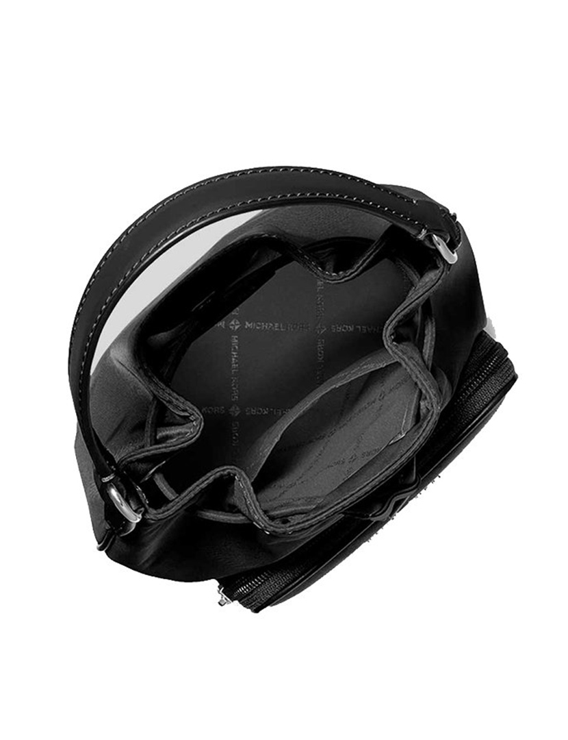 Khai Small Nylon Bucket Bag Black