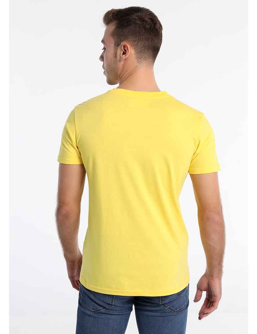 T-Shirt Homem com Estampado Amarelo