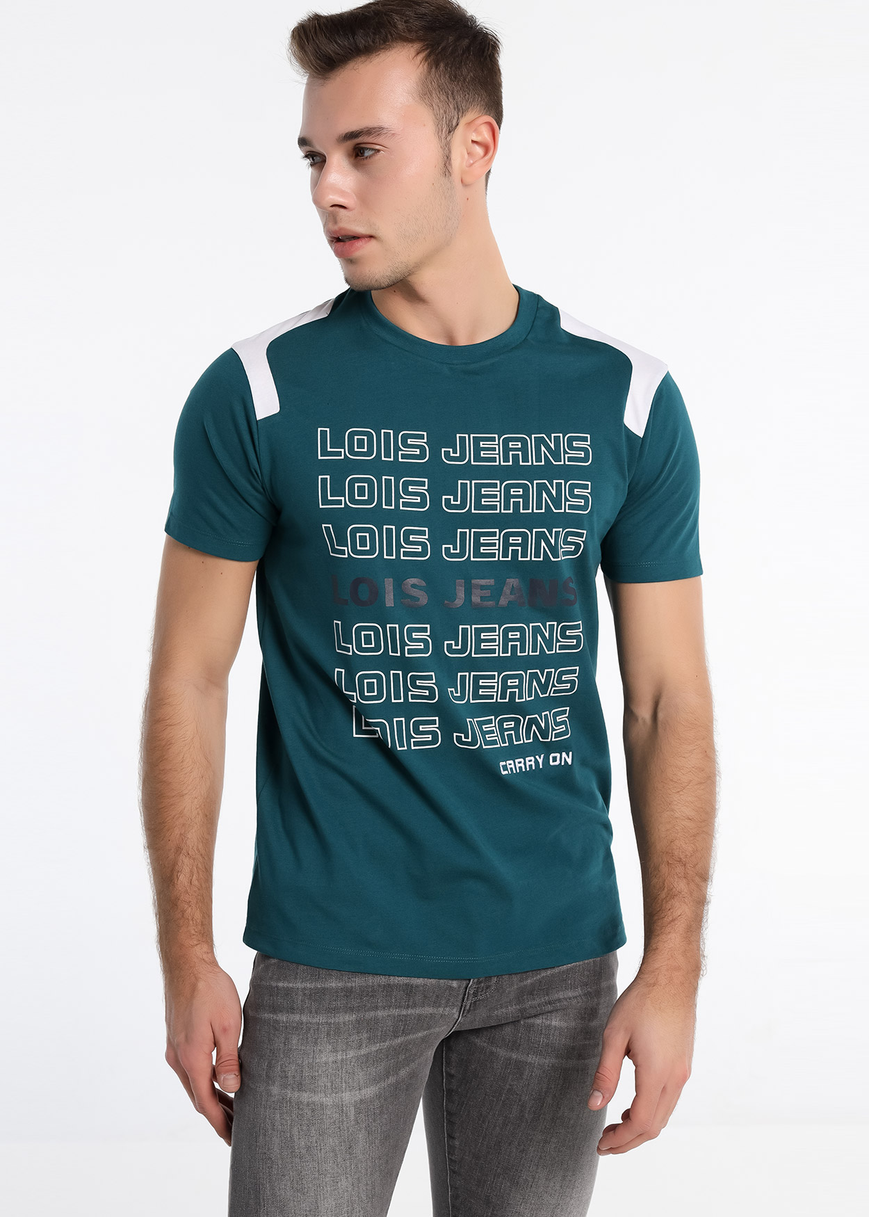 T-Shirt Homem com Estampado Verde