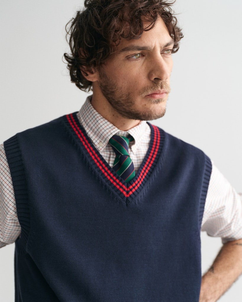 Colete de malha Azul