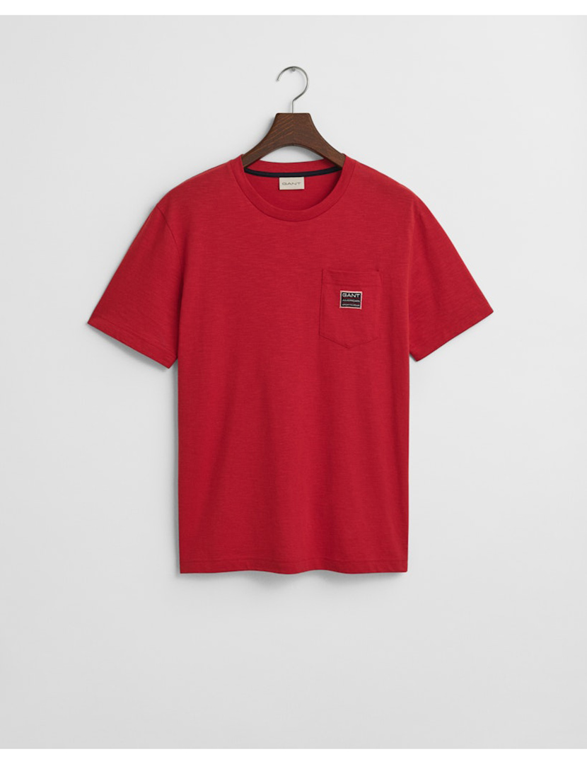 T-shirt com bolso Vermelho