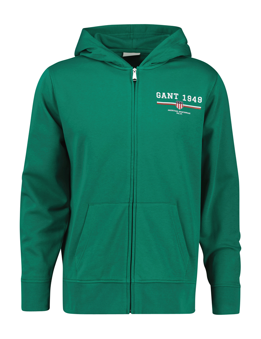 Sweatshirt com fecho Verde