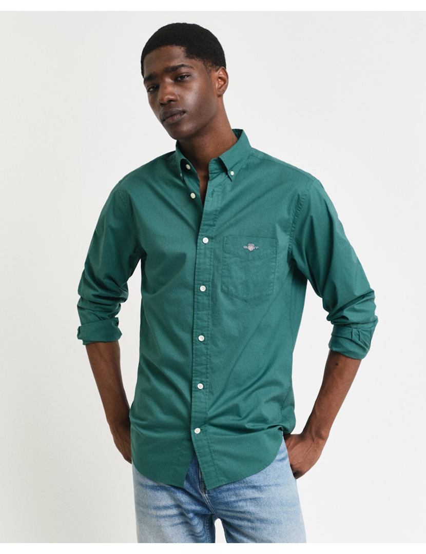 Camisa de manga comprida clássica Verde