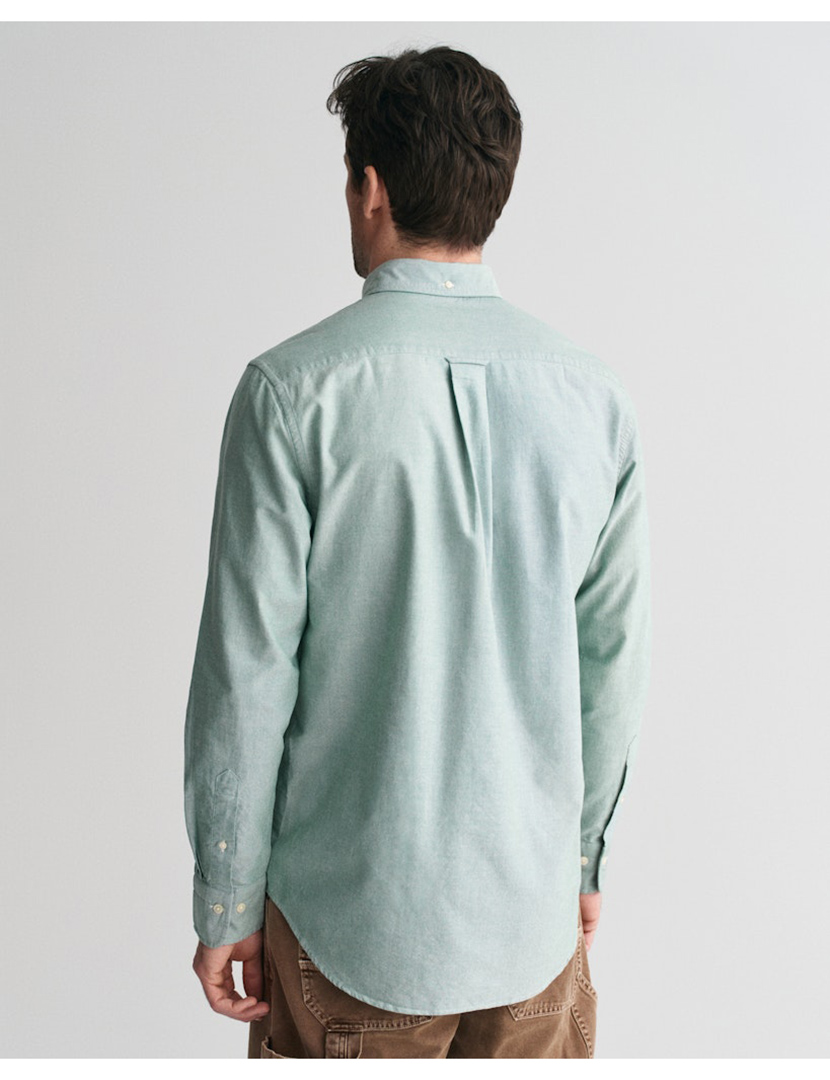 Camisa de manga comprida clássica oxford Verde