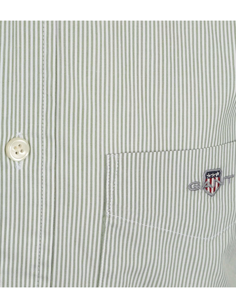 Camisa de manga comprida riscas banker Verde