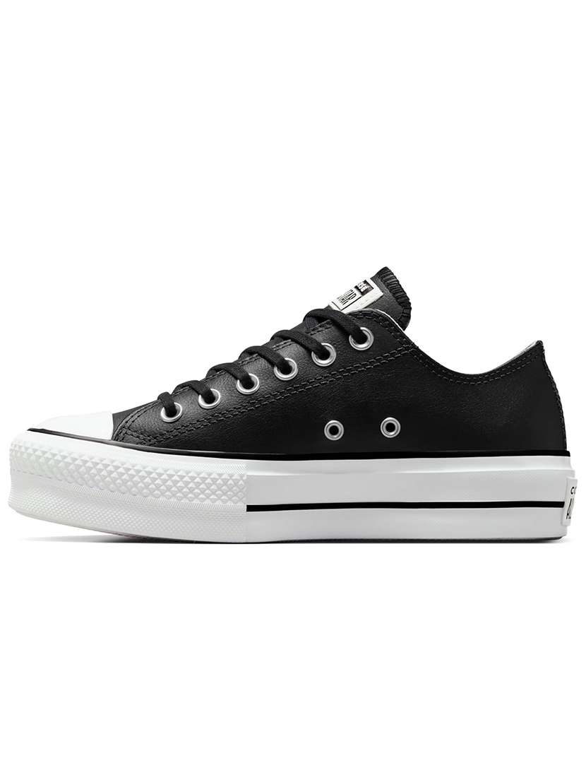 All Star Chuck Taylor Low Lift Platform Leather Preto