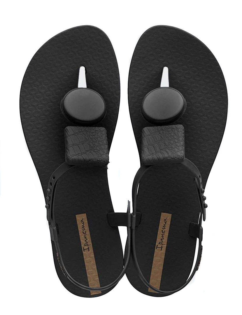 Chinelos Class Geometric Preto