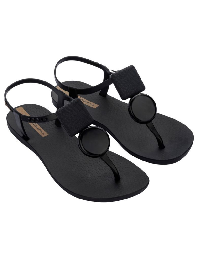 Chinelos Class Geometric Preto