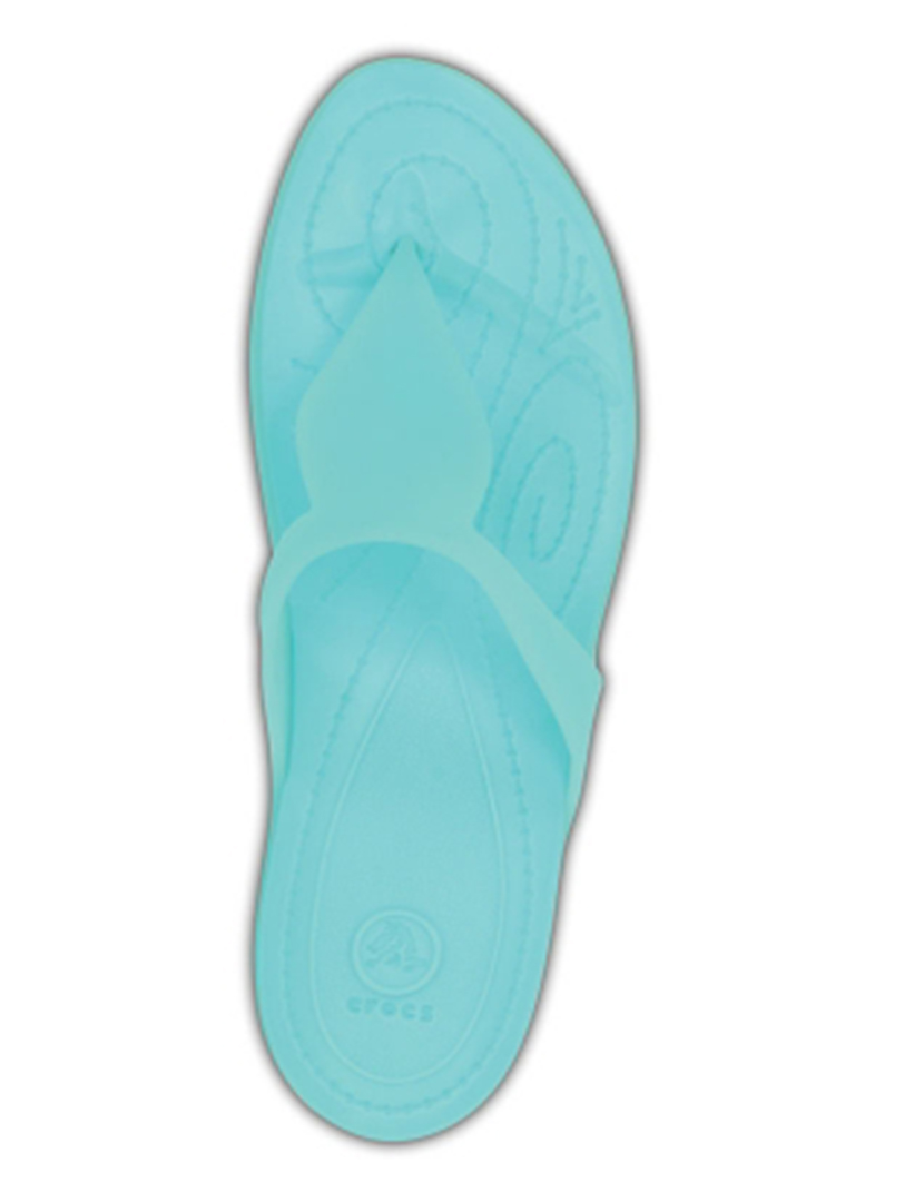 Crocs Rio Flat Turquoise Flip Flops