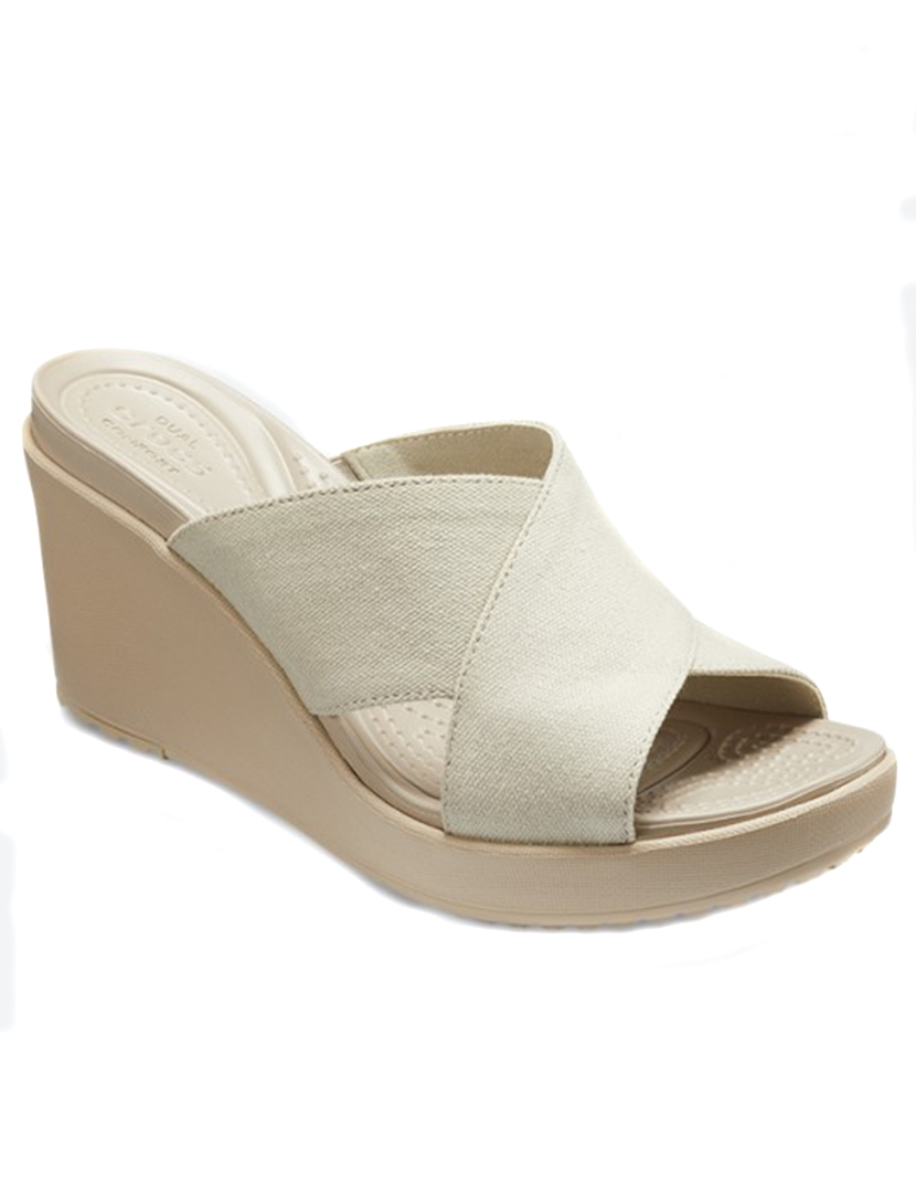 Crocs Leigh II 2-strap Wedge W Bege