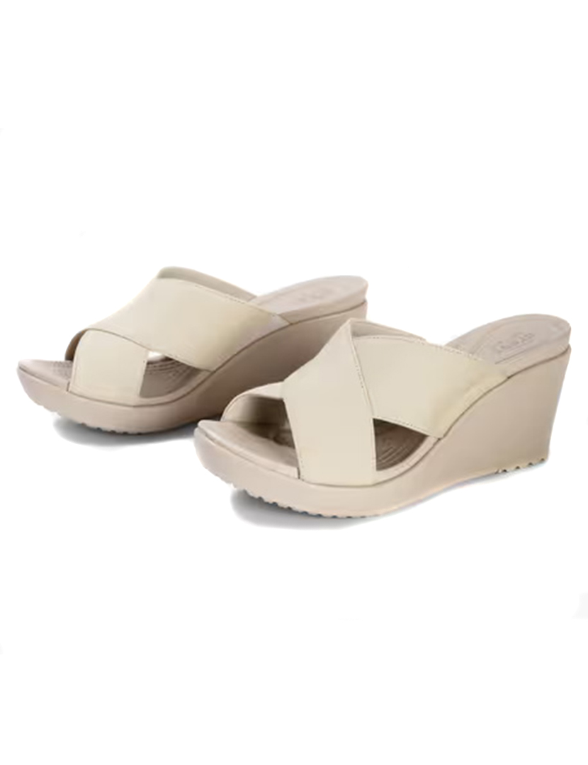 Crocs Leigh II 2-strap Wedge W Bege