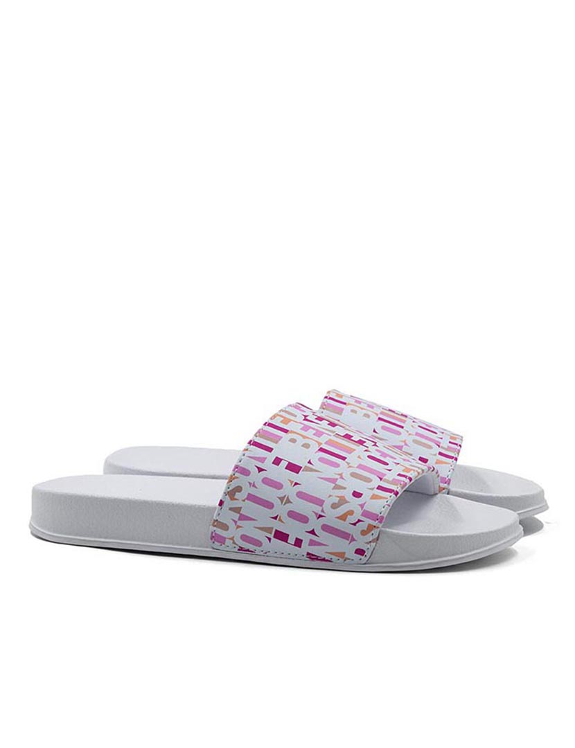 Chinelos Senhora Branco e Fuschia