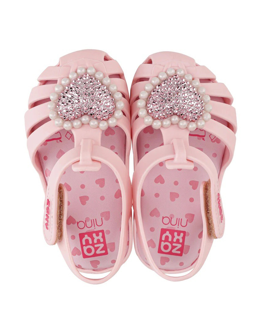 Sandálias Coração Encantado Rosa