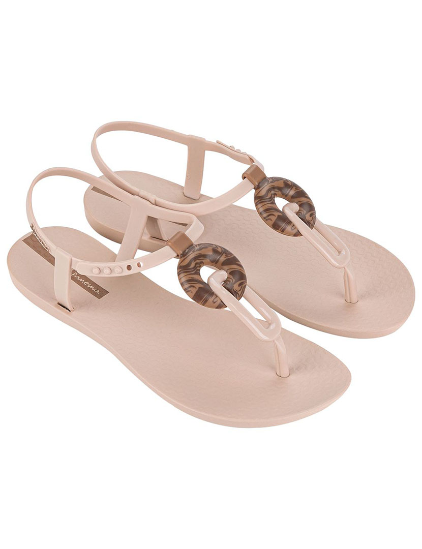 Sandálias Class Marble Bege