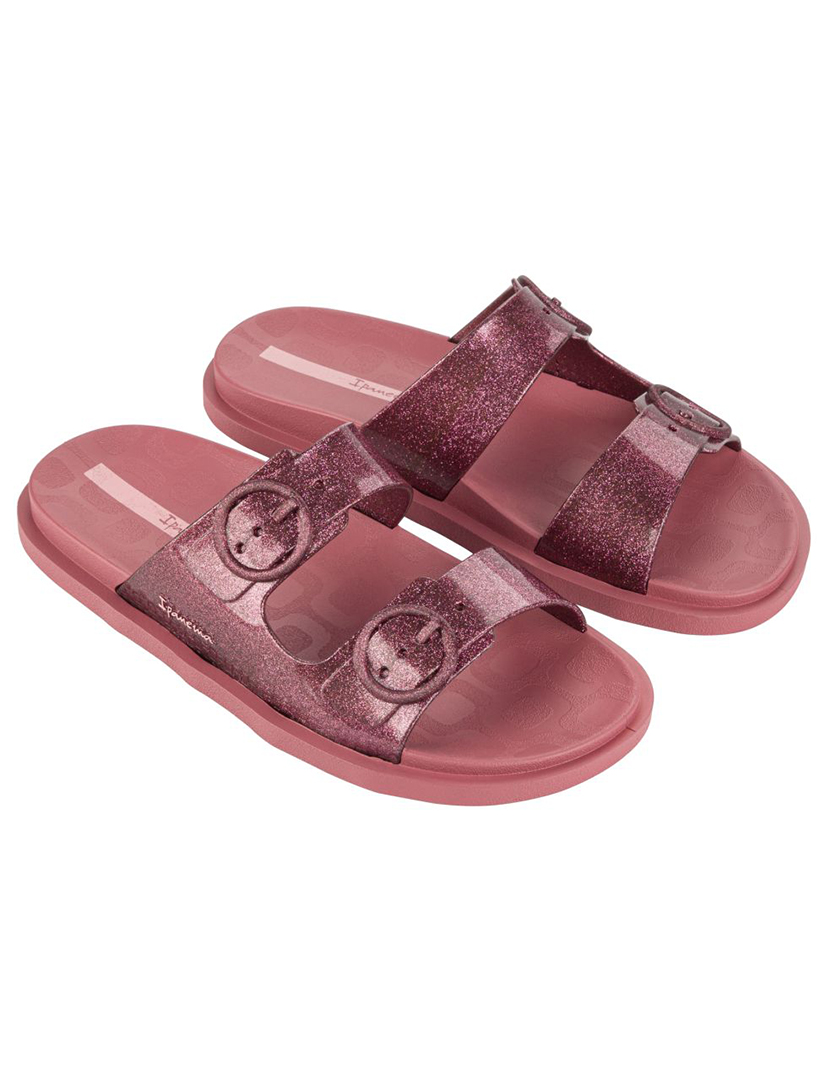 Chinelos Follow Vermelho Glitter