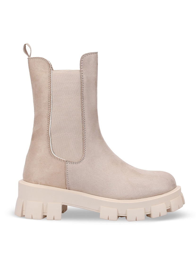 Beige Platform Boots