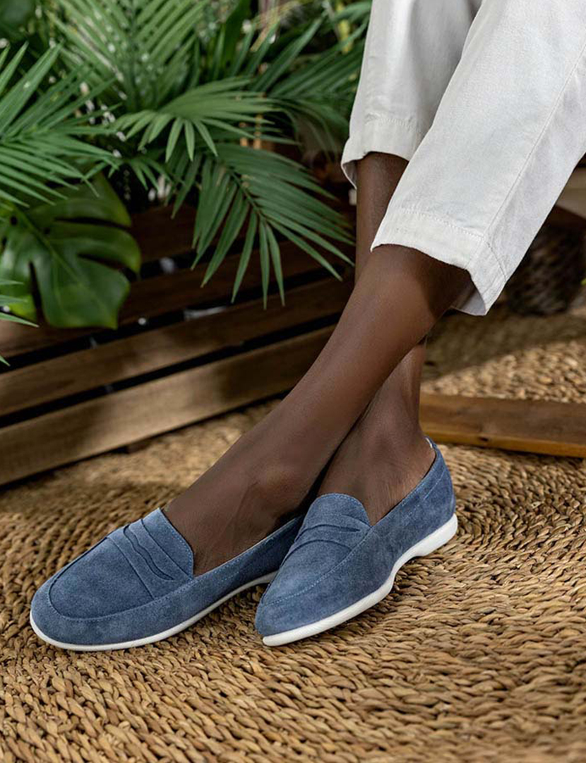 Mocassins Senhora Azul