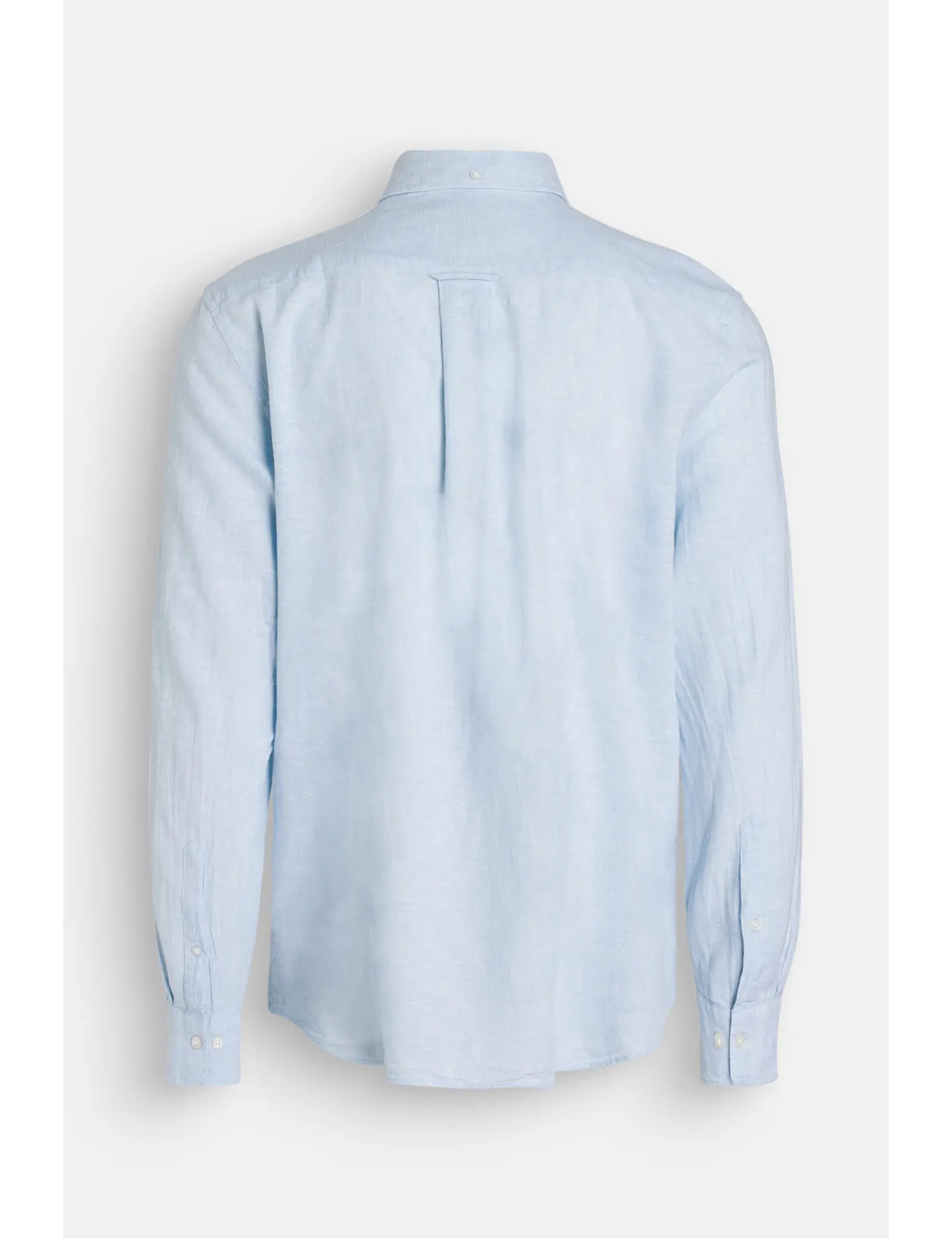 Camisa de manga comprida linho Azul