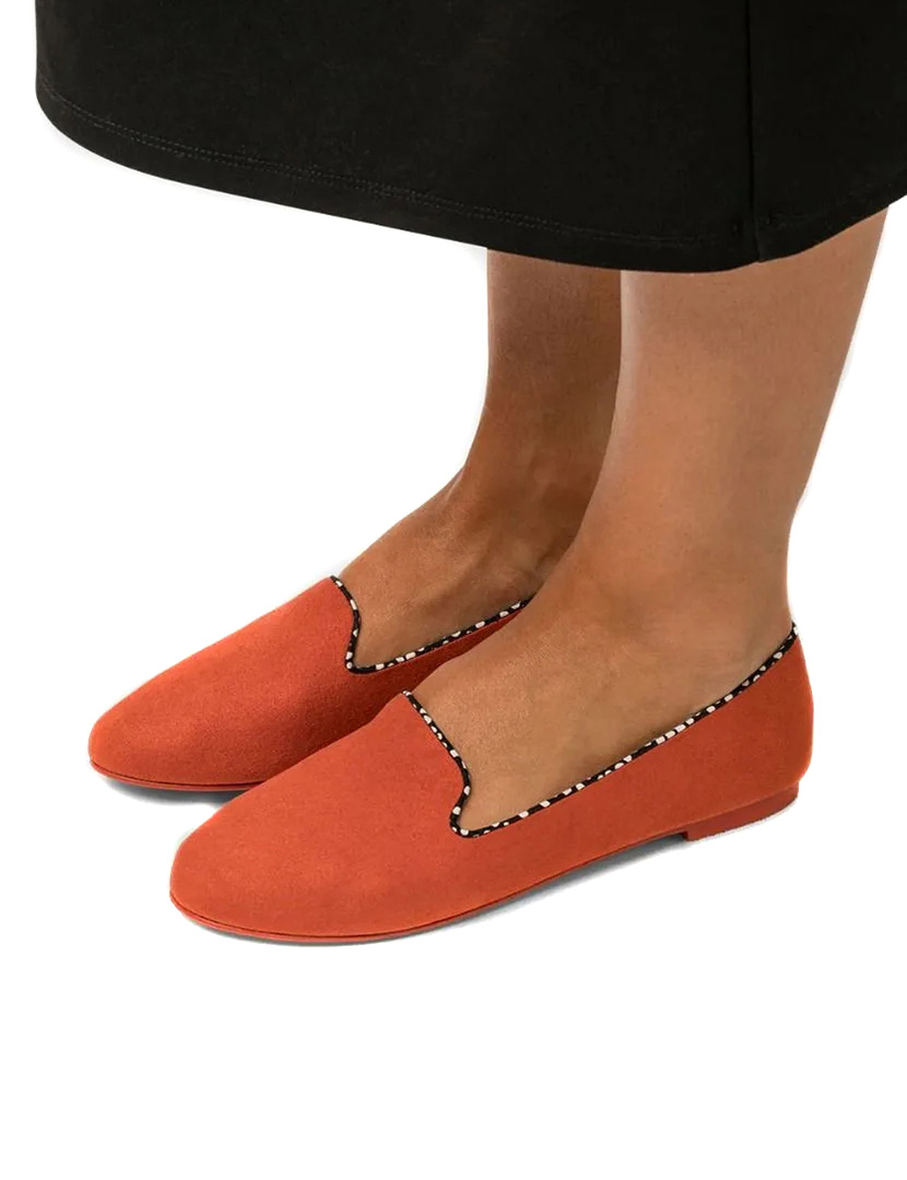 Slipper Vegan Suede Terracota Woman