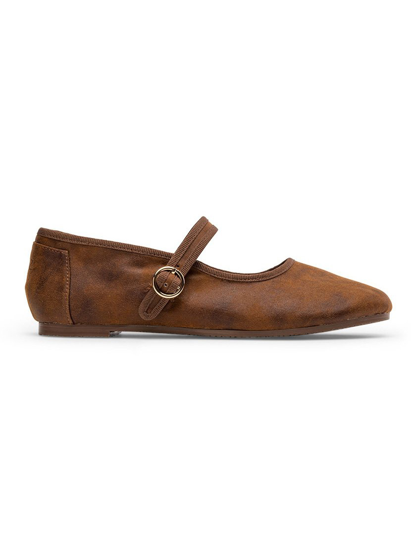 Mary Jane Vegan Leather Camel