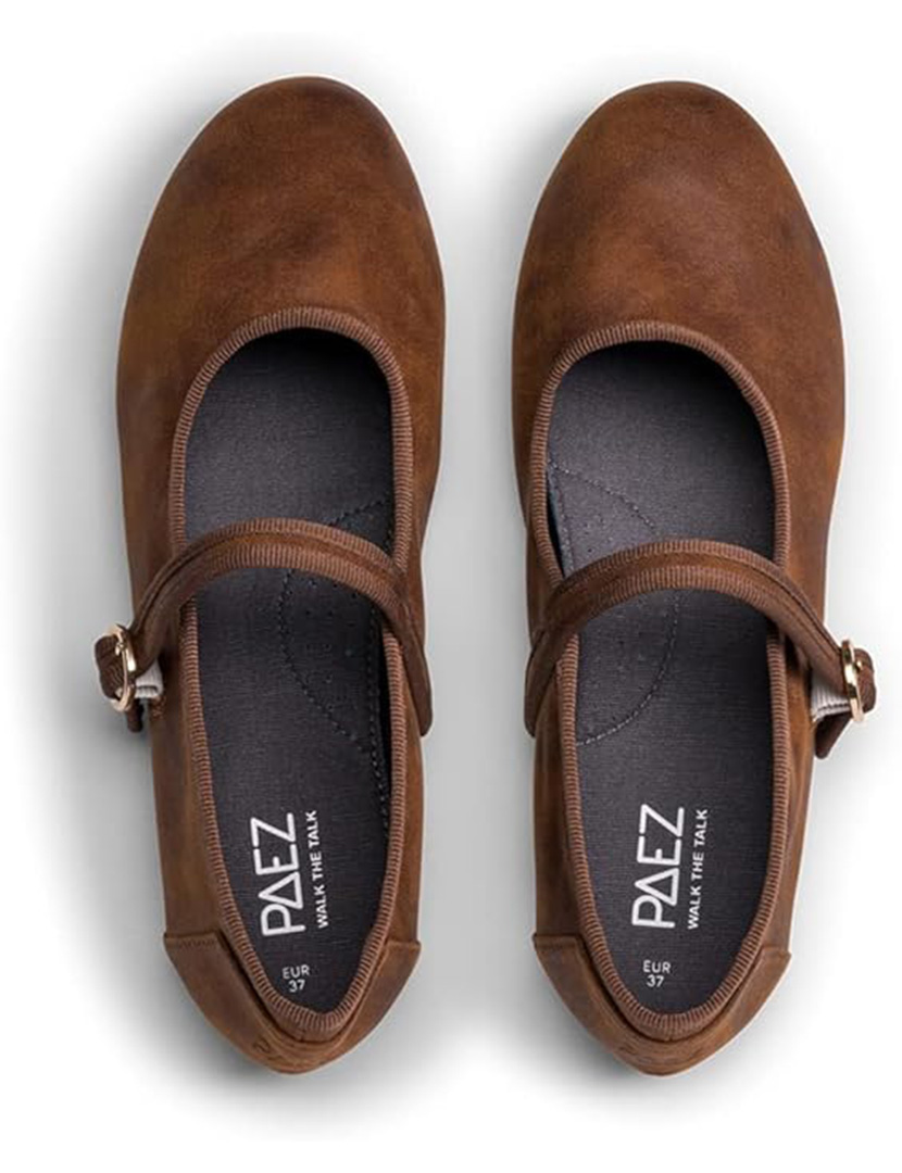 Mary Jane Vegan Leather Camel