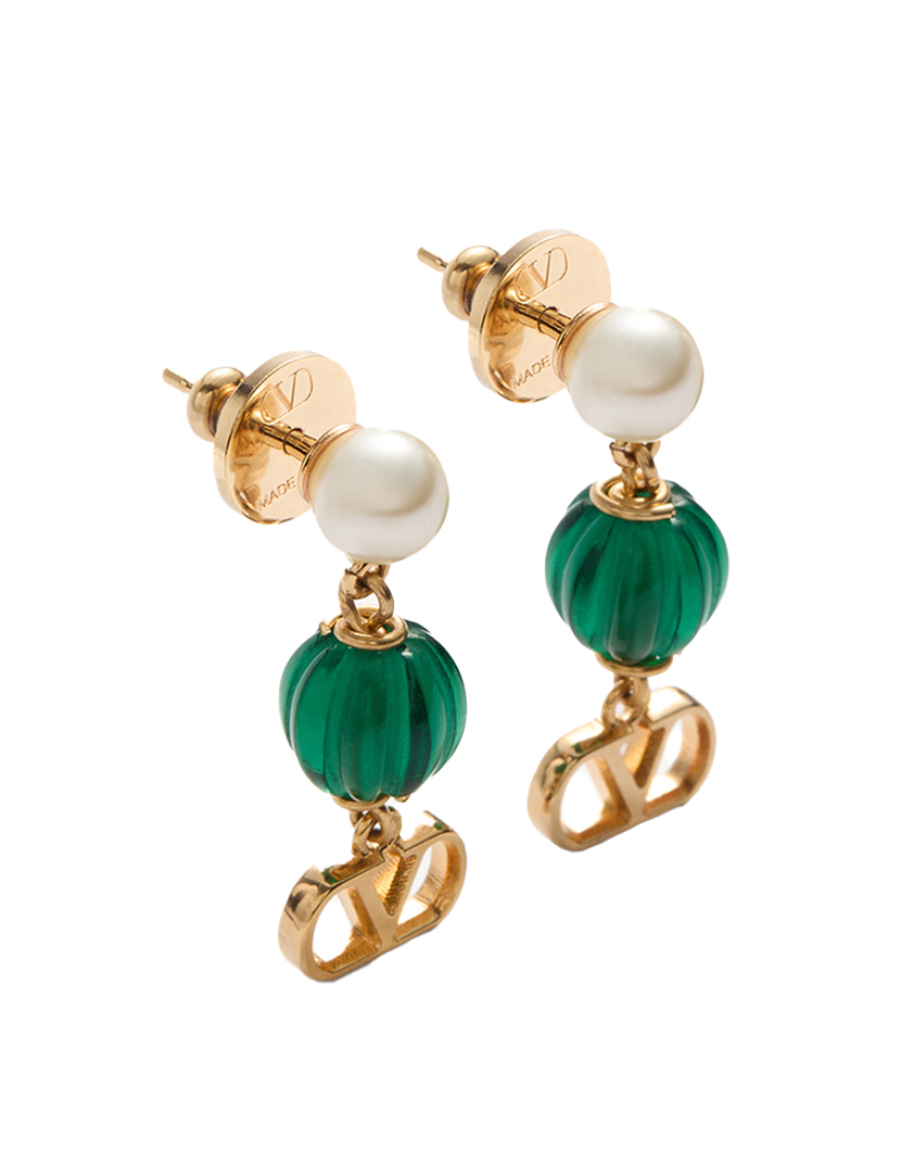 Brincos VLogo Signature Pearl