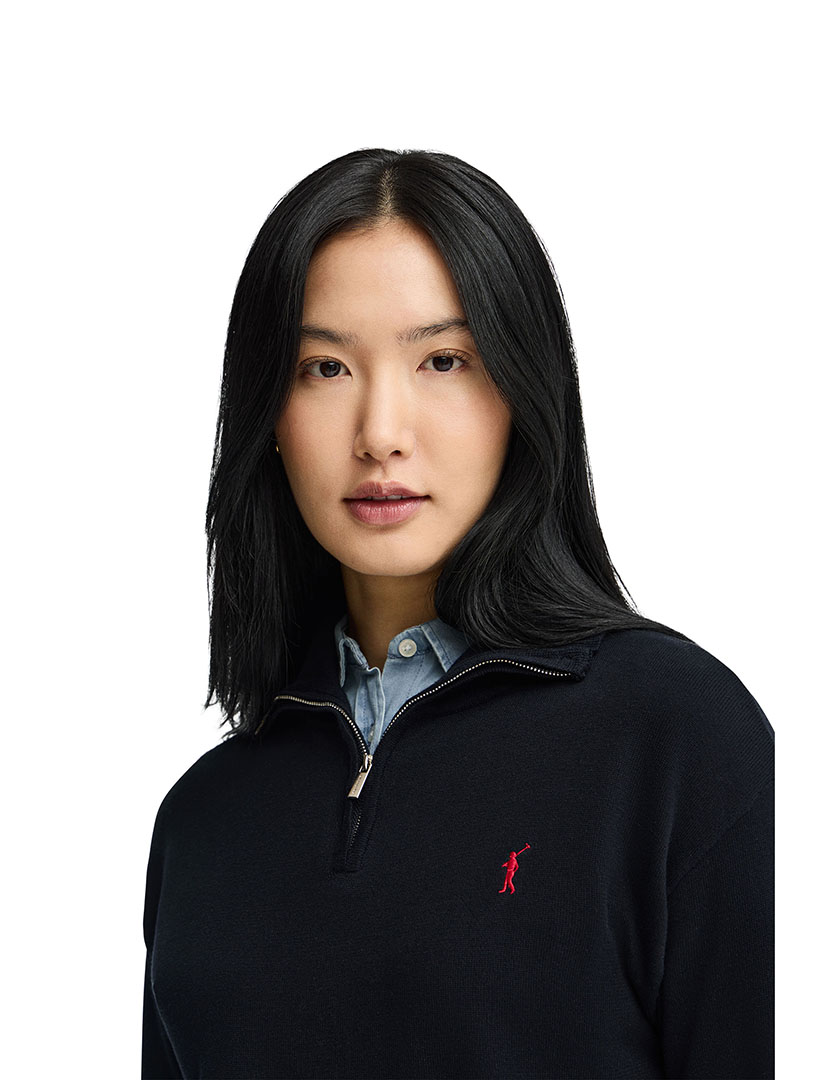 Pullover meio zip GG12 Azul