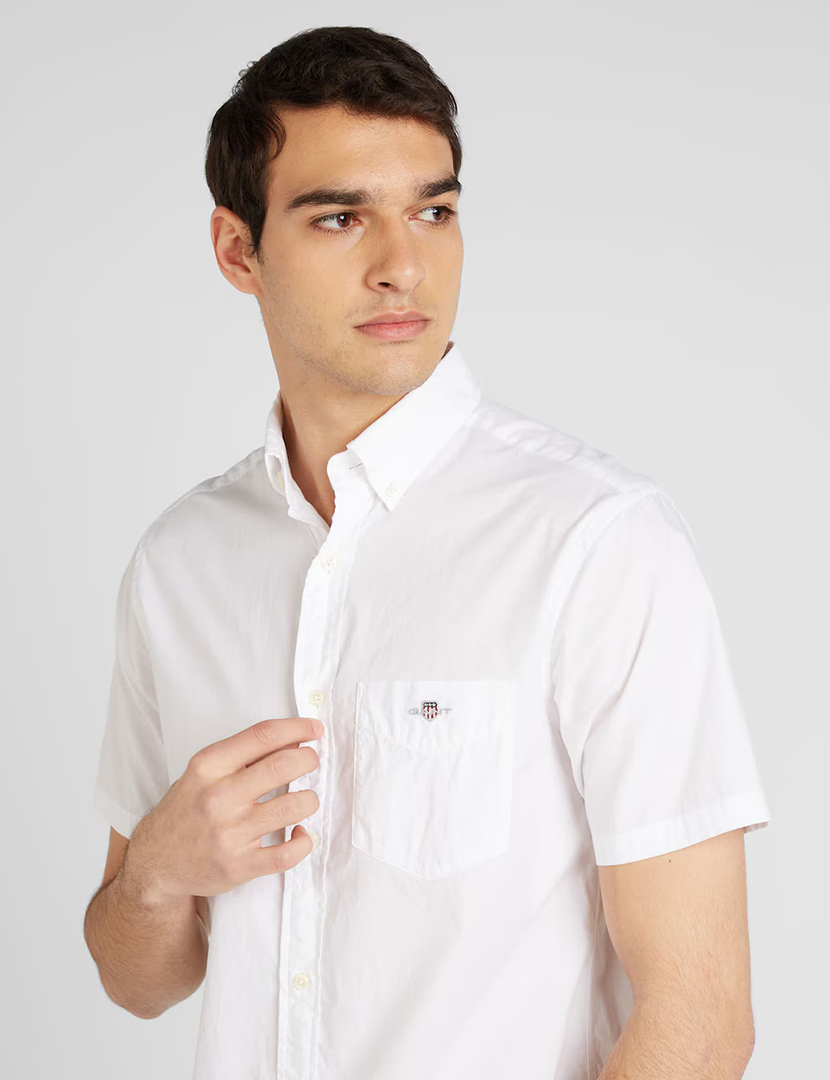 Camisa de manga curta Regular Fit Branco