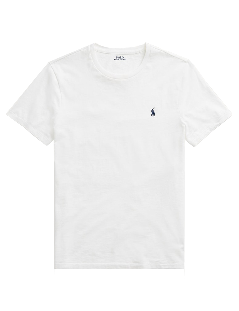 T-Shirt Slim Fit Branco Logotipo Azul
