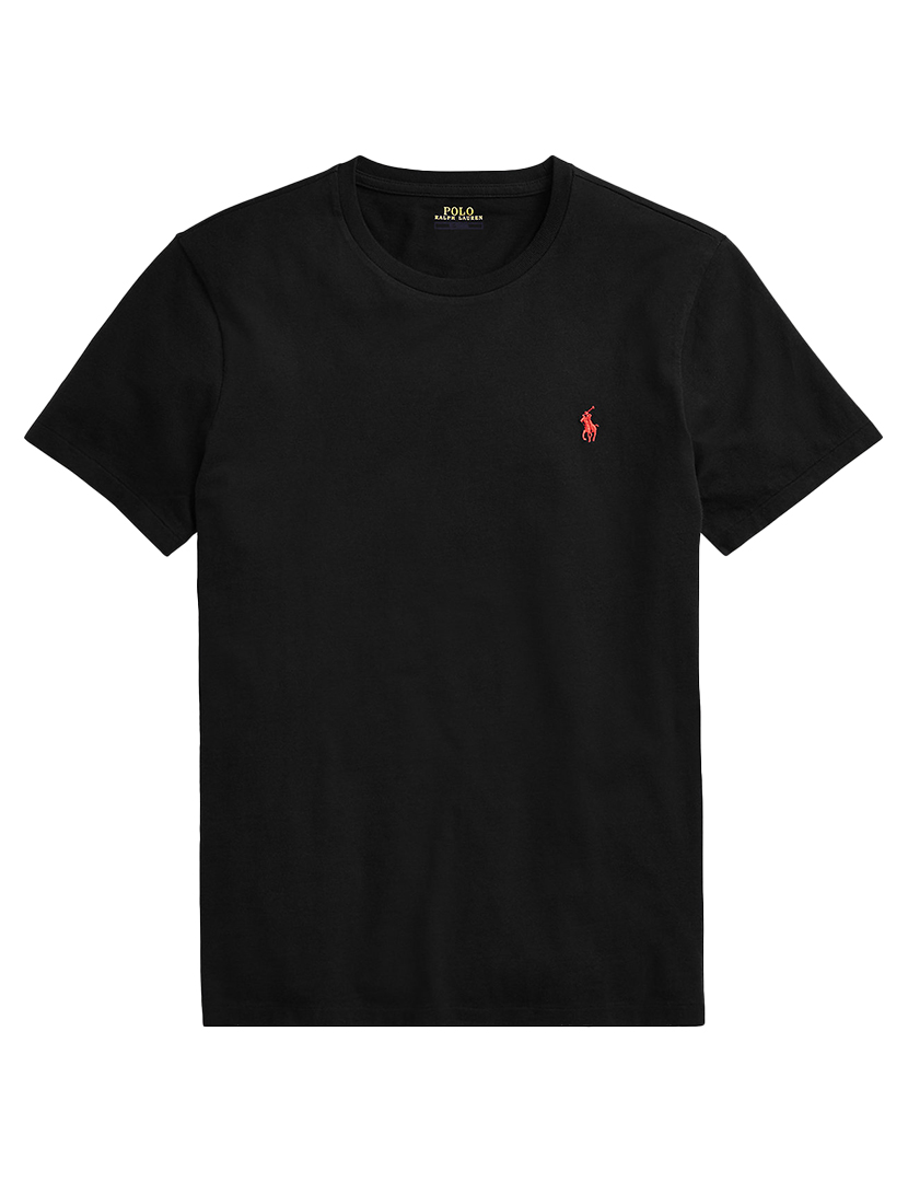 T-Shirt Slim Fit Preto Logotipo Vermelho