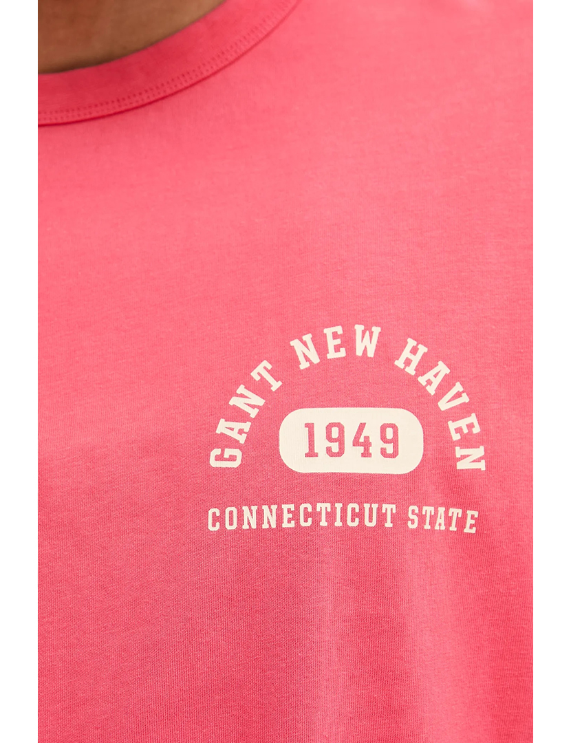 T-shirt washed out Vermelho