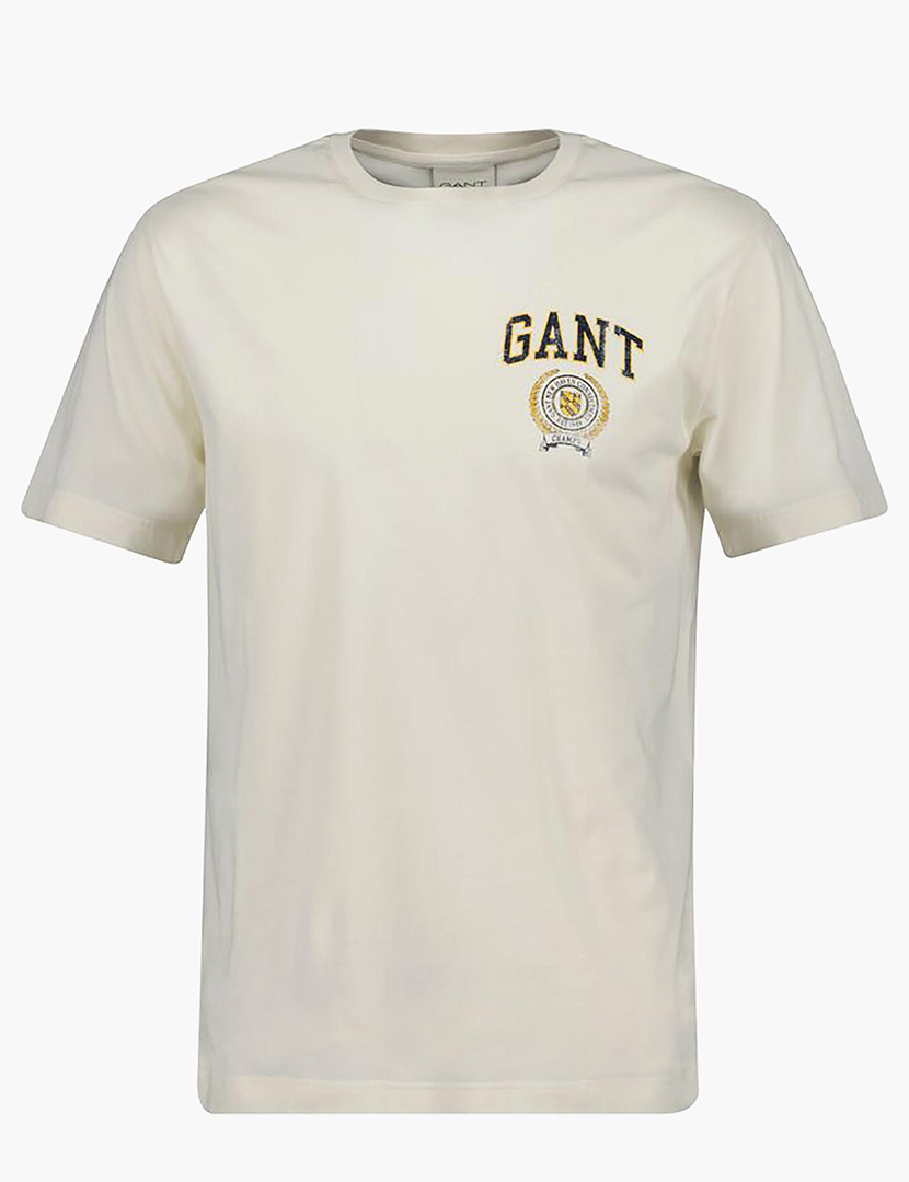 T-Shirt Gráfica Crest Bege