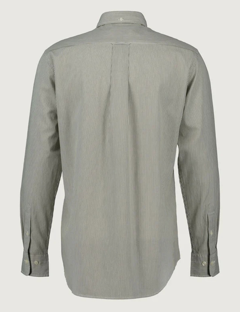 Camisa de manga comprida riscas banker Verde