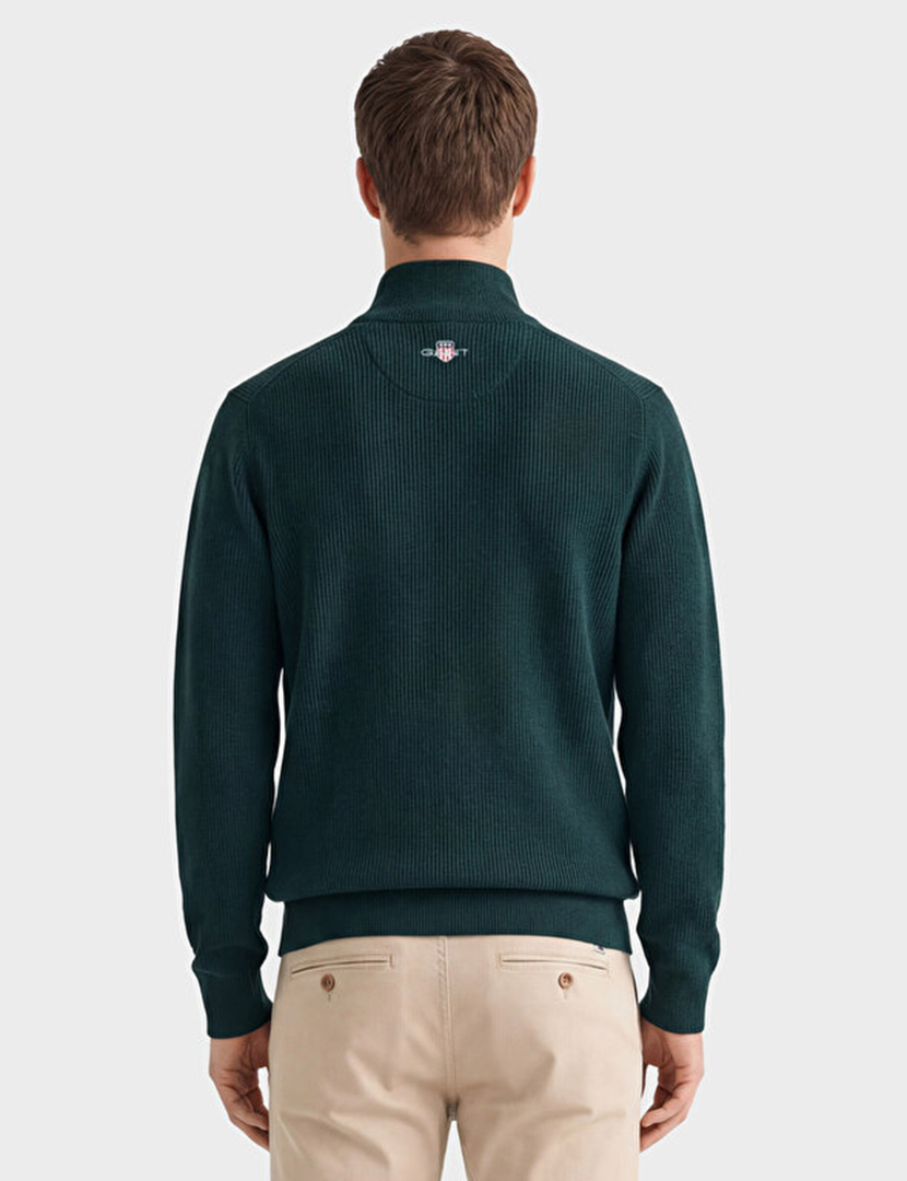 Cardigan com fecho Verde