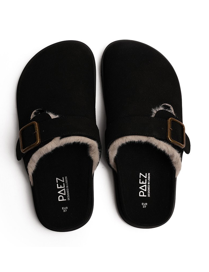 Clog Vegan Suede Truffled Black Man