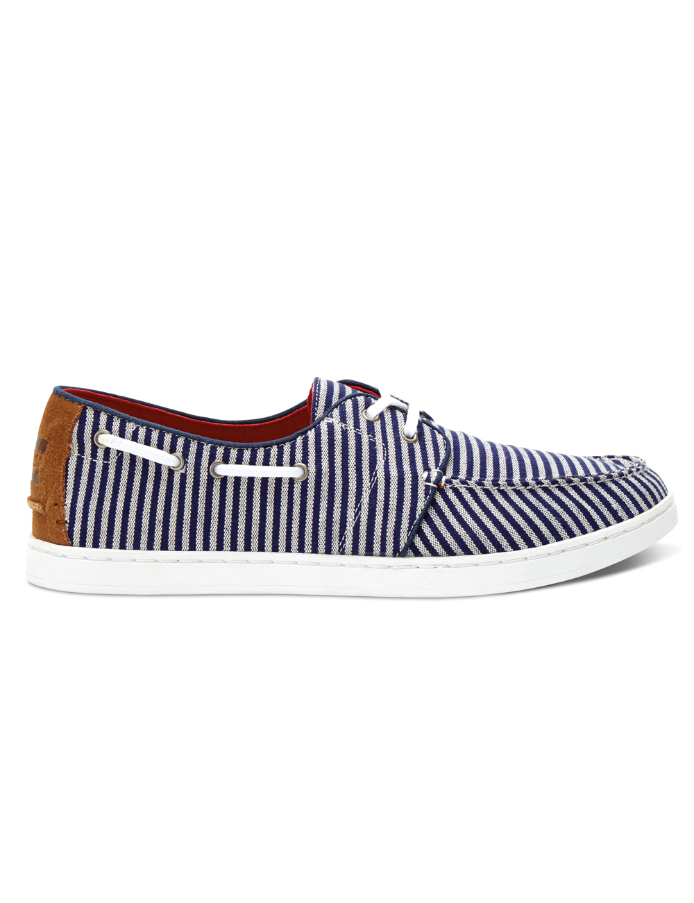 Sapatos de vela riscas azuis