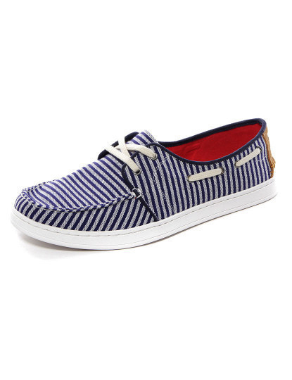 Sapatos de vela riscas azuis