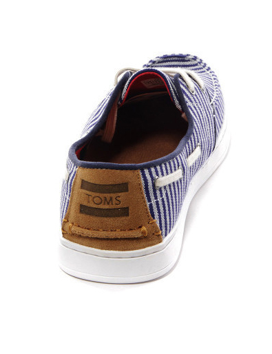 Sapatos de vela riscas azuis