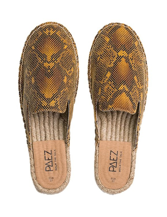 Mules Print Snake Caramel