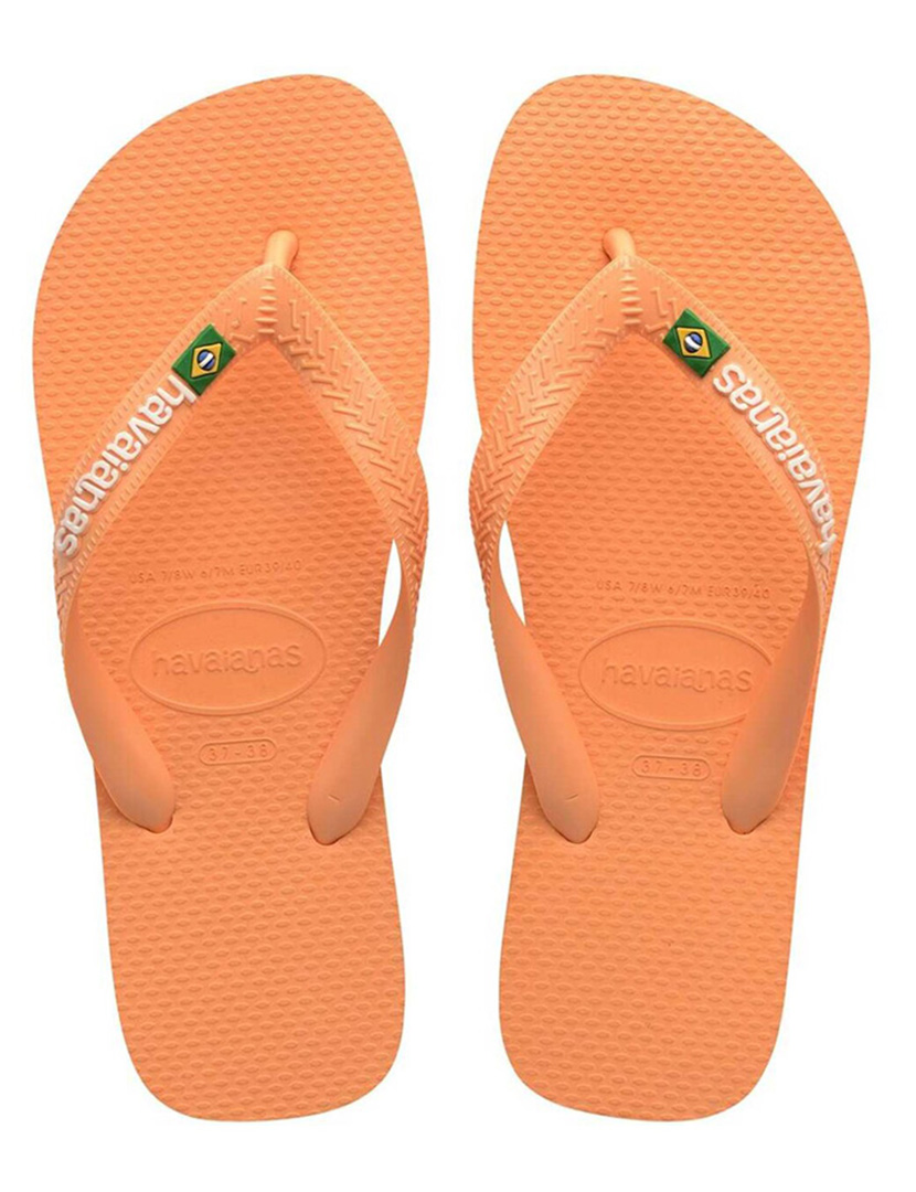 Chinelos Brasil Logo Peach